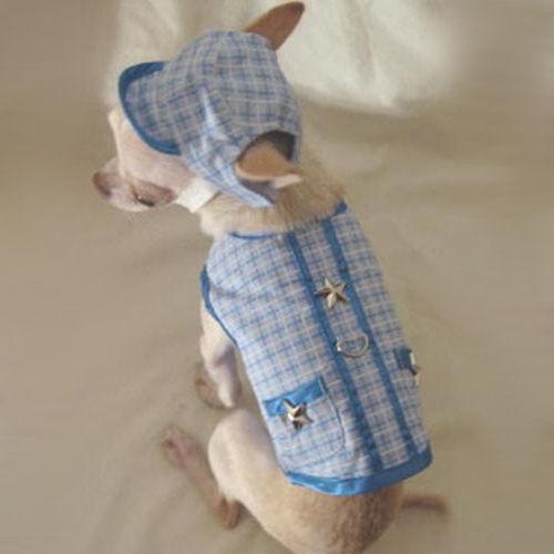 Blue Little Star Dog Harness Vest Set