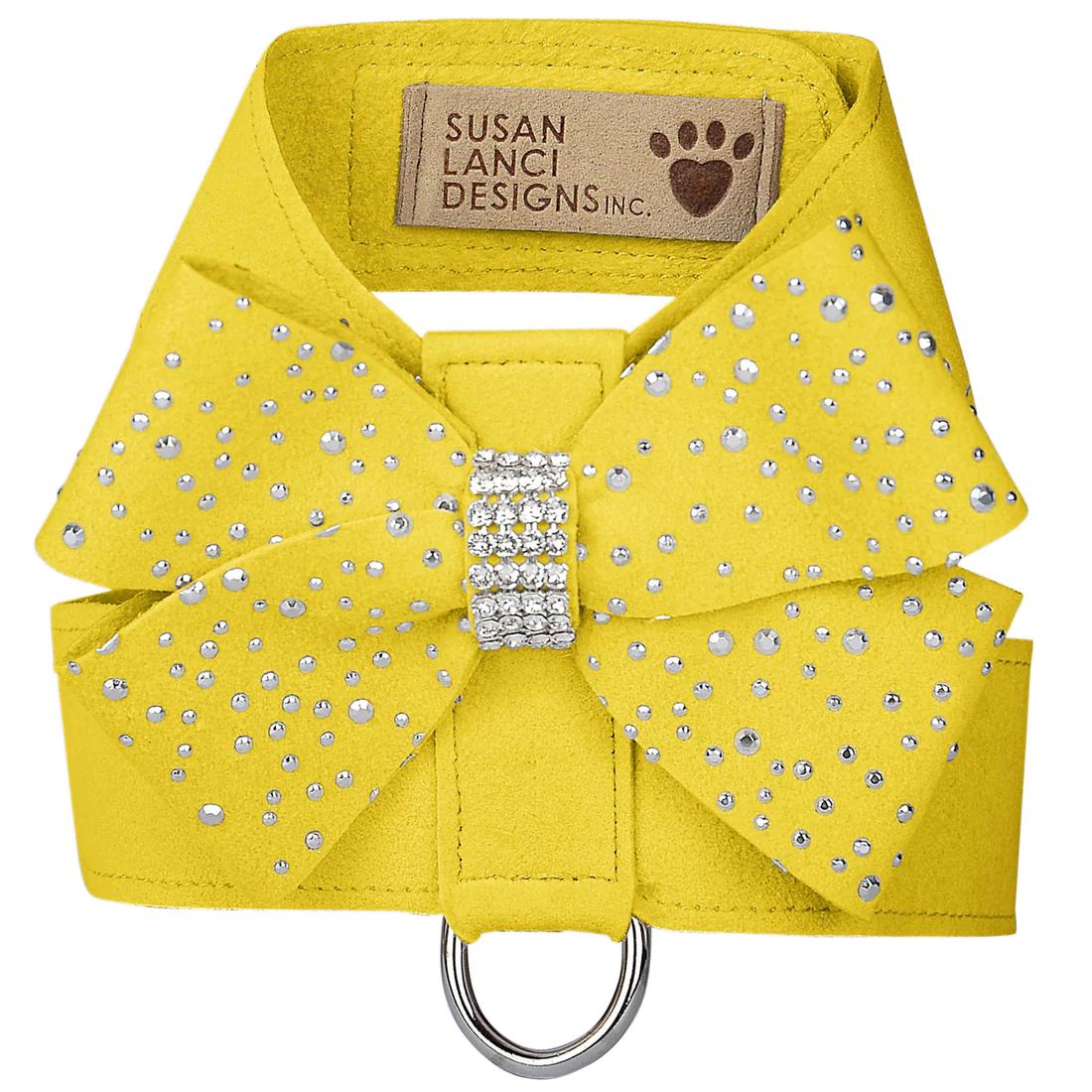 Silver Stardust Nouveau Bow Tinkie Dog Harness Sunshine